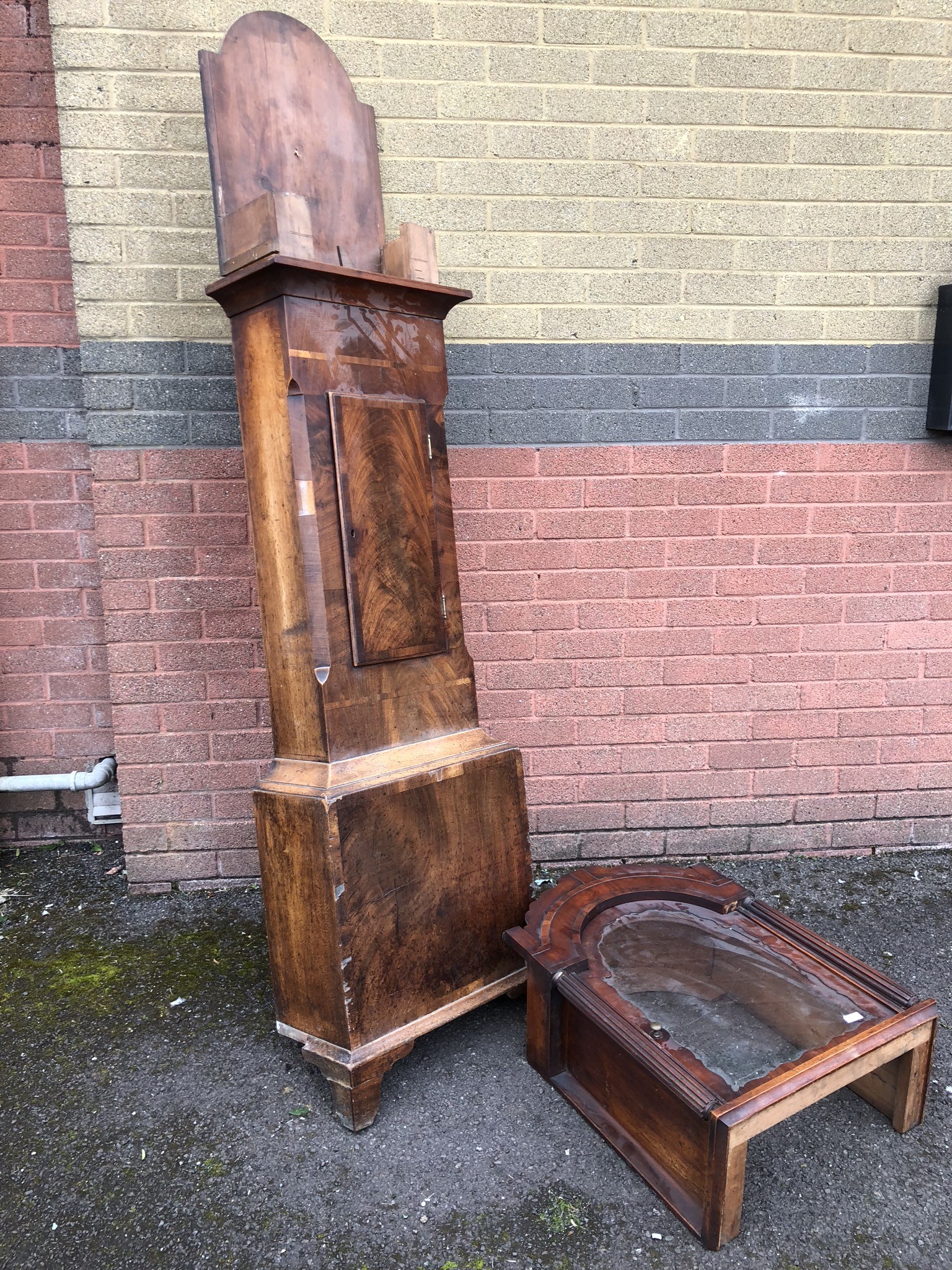 a mid 19th c mahogany longcase clock