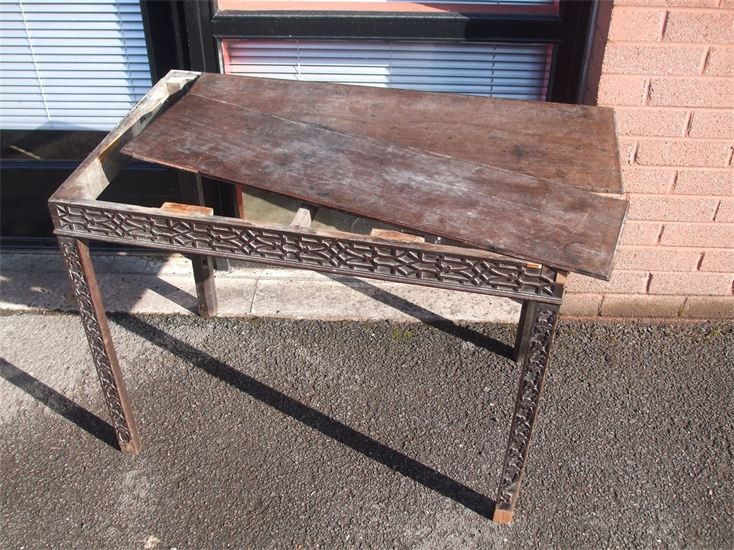 mid 18th century chippendale period silver table