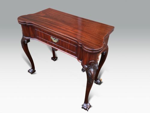 a superb important irish mid 18th c mahogany card or games table