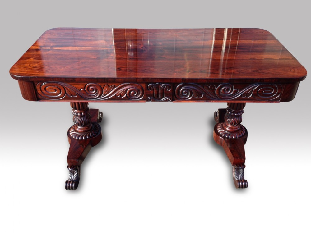 william iv rosewood library table