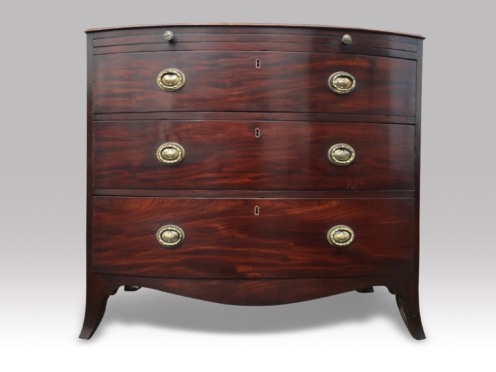 a very fine george iii bowfront mahogany chest of drawers attributed to gillows