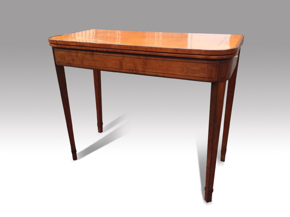 fine george iii satinwood card table