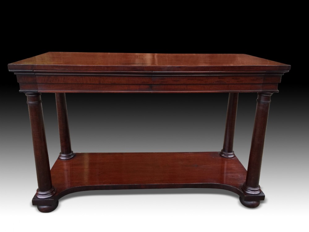 a fine william iv plum pudding mahogany console table
