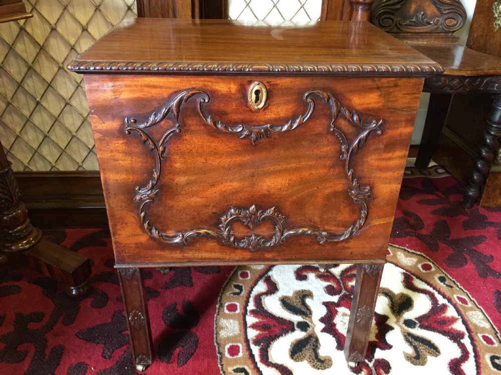 a superb important george iii mahogany cellaret or wine cooler