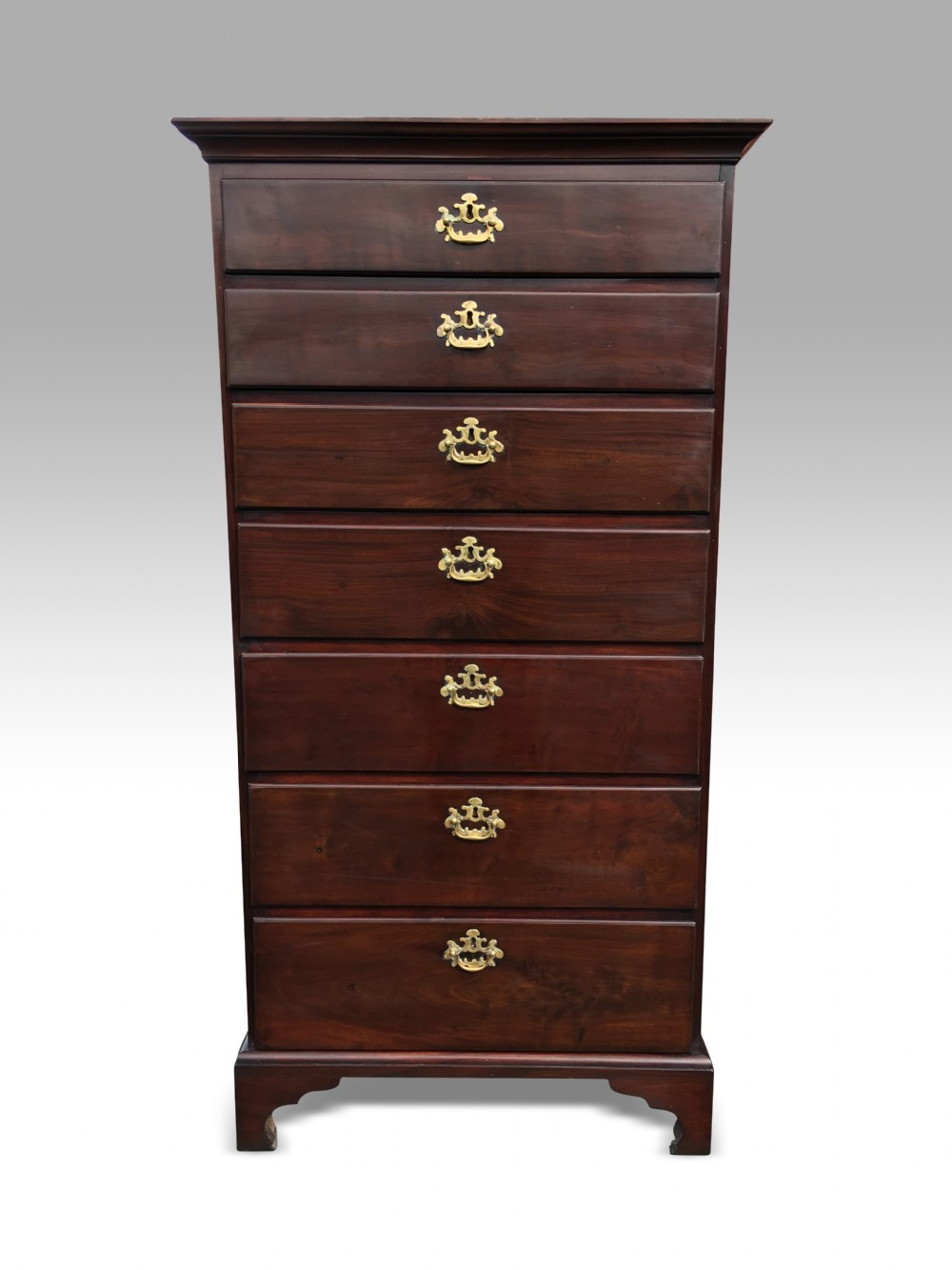 a superb mid 18th c irish mahogany tallboy