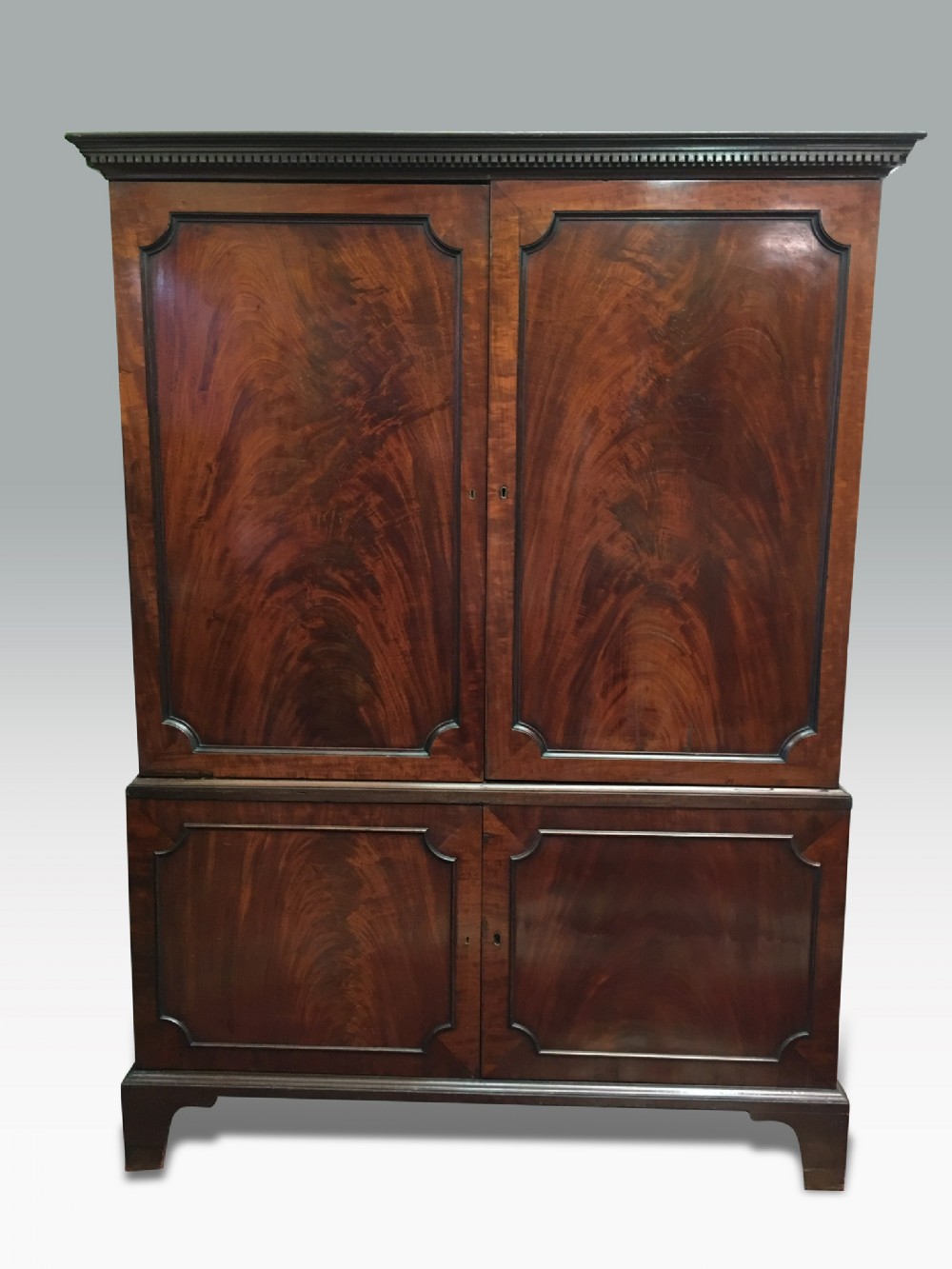 a superb george iii mahogany press or estate cabinet