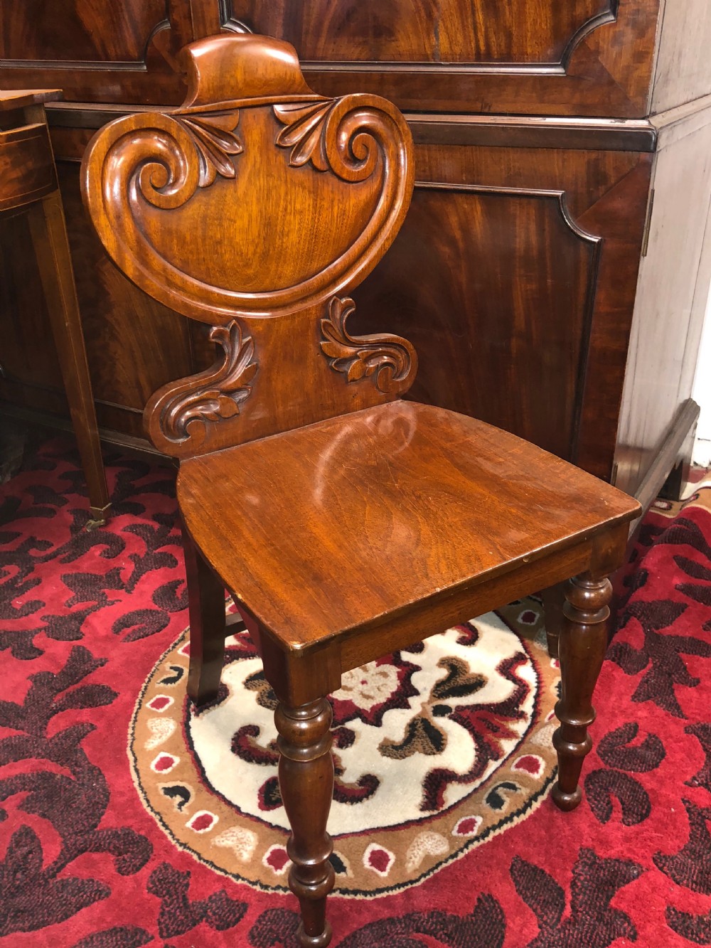 william iv mahogany hall chair