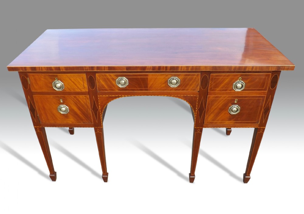 a fine george iii mahogany inlaid sideboard