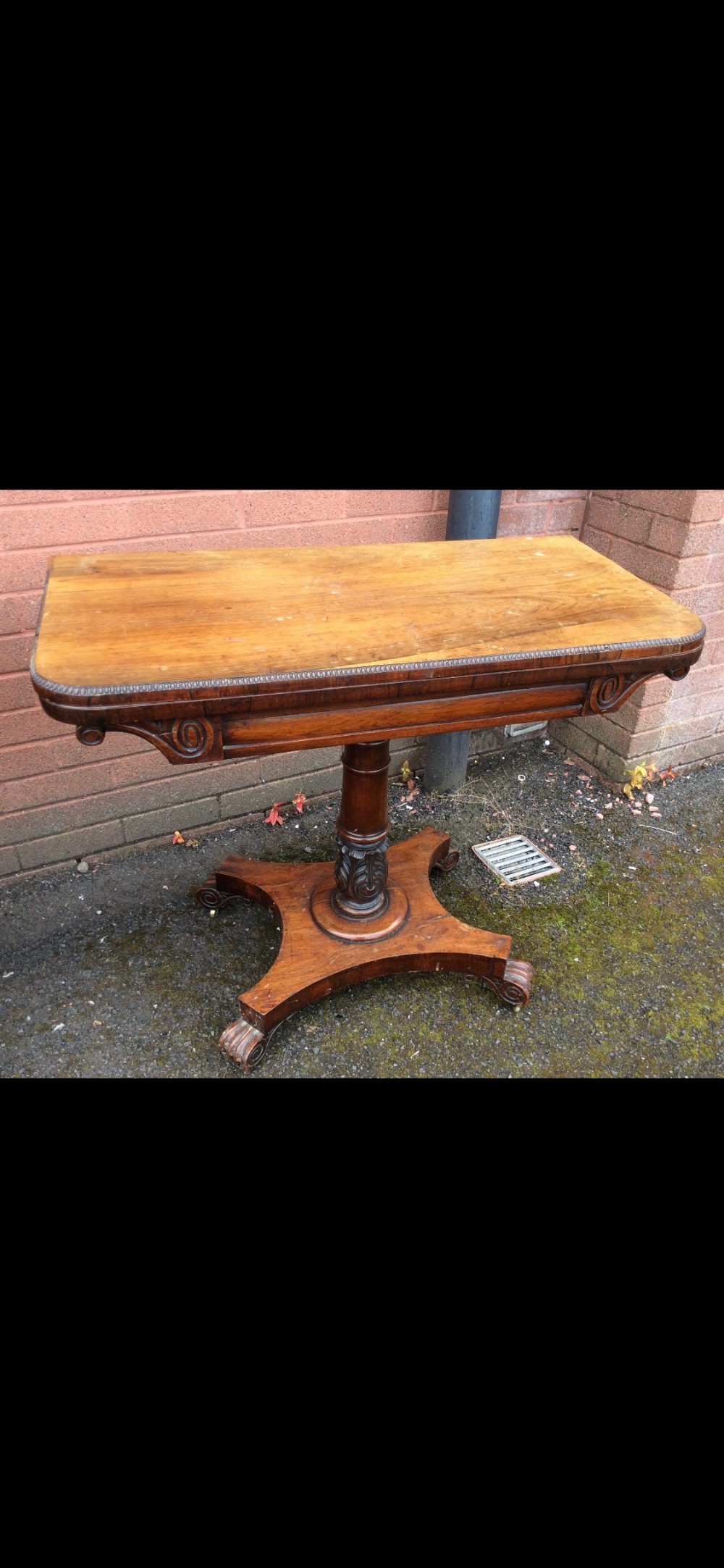 a william iv rosewood tol card table
