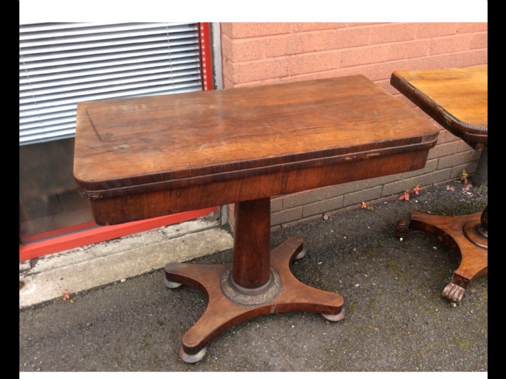 a william iv rosewool tol card table