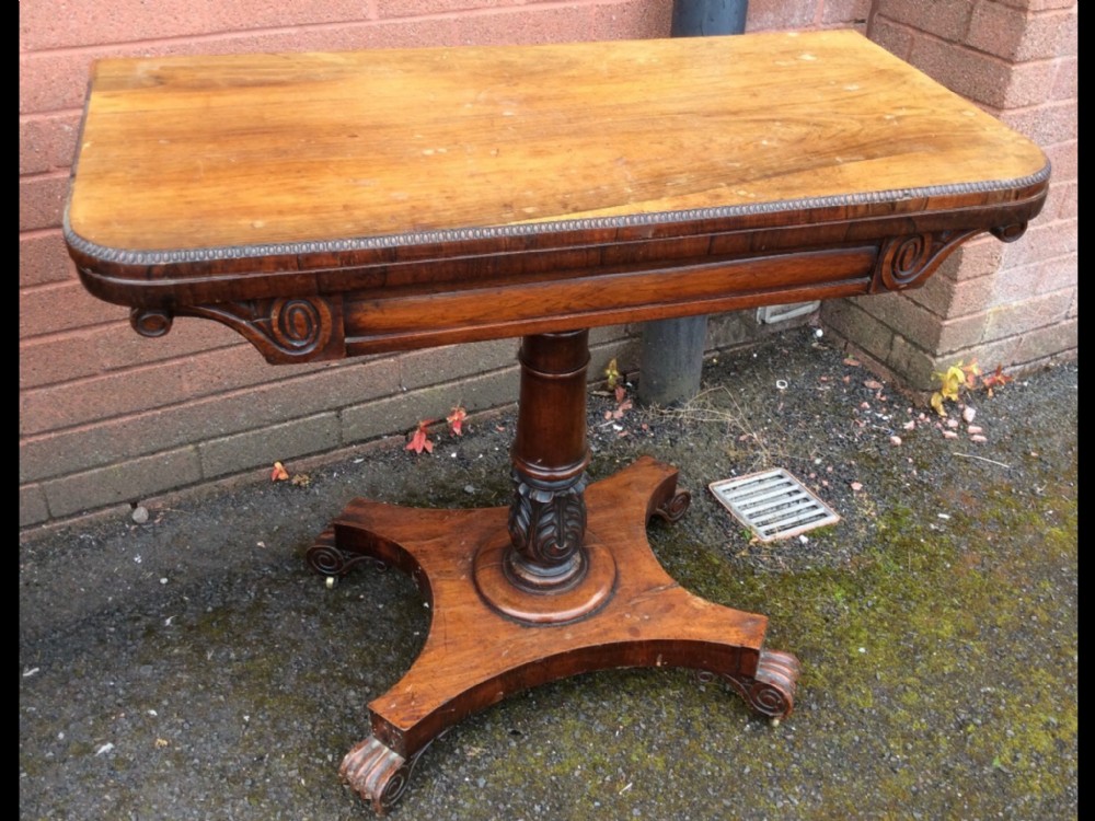 a william iv rosewood tol card table