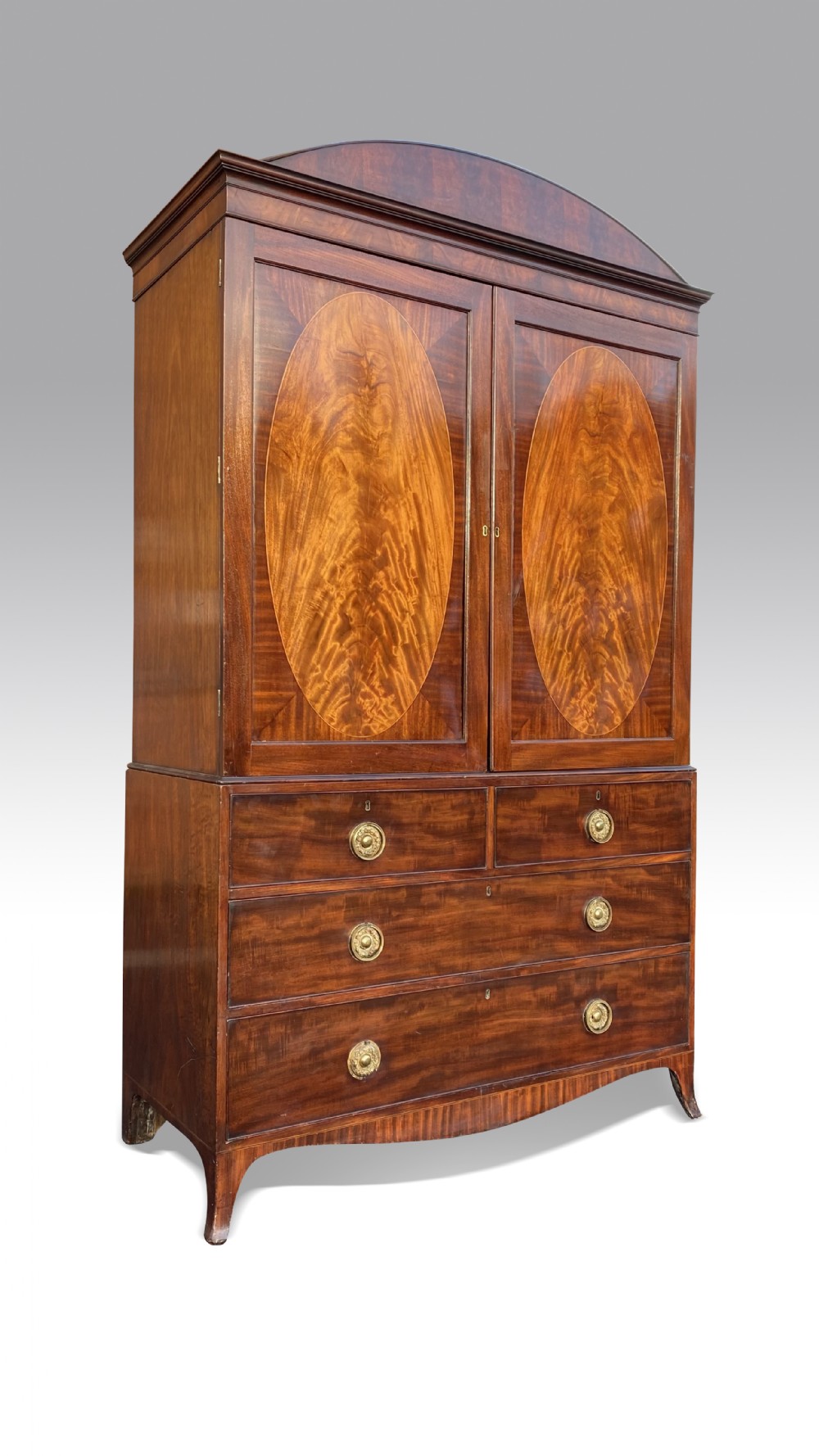 a superb george iii mahogany linen press