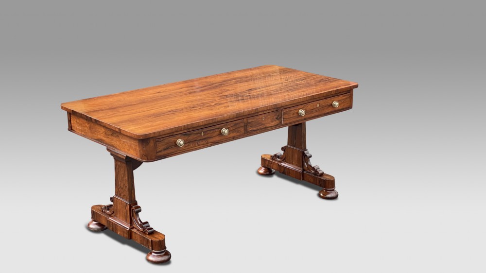 late regency rosewood library table