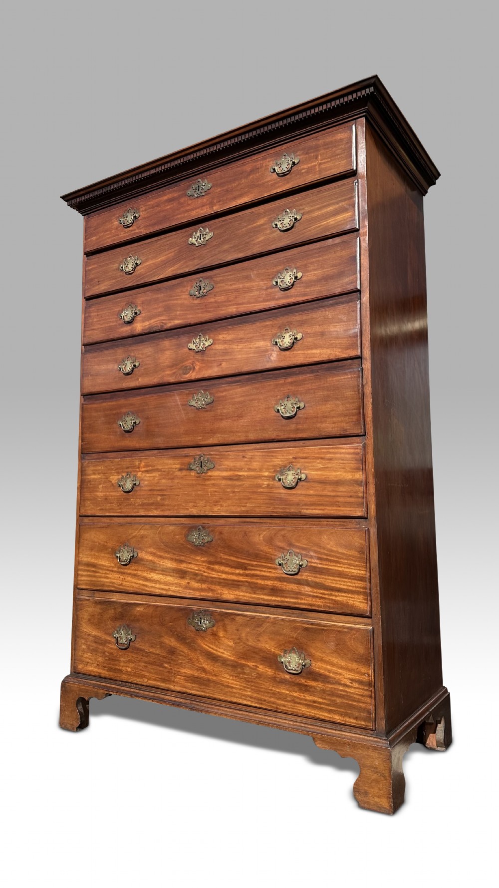 an irish georgian tall boy secrtaire chest