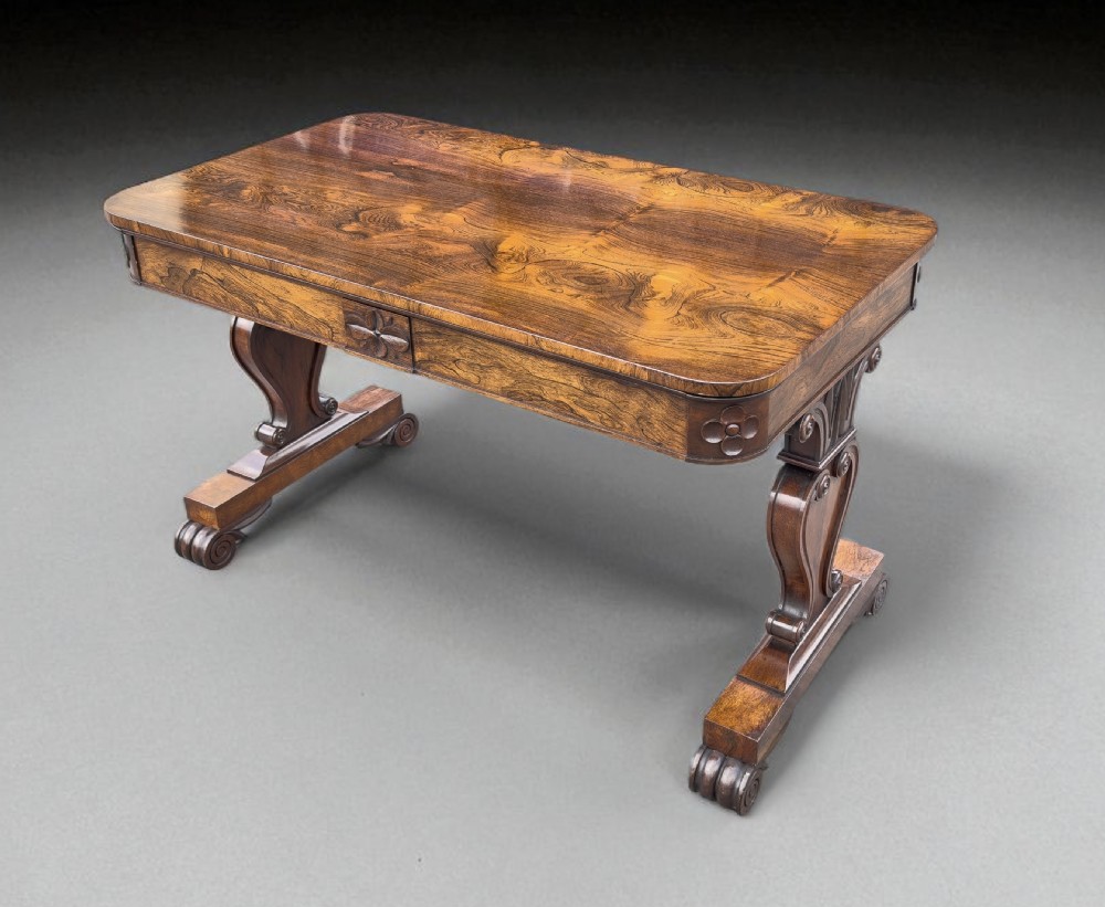 regency rosewood library table